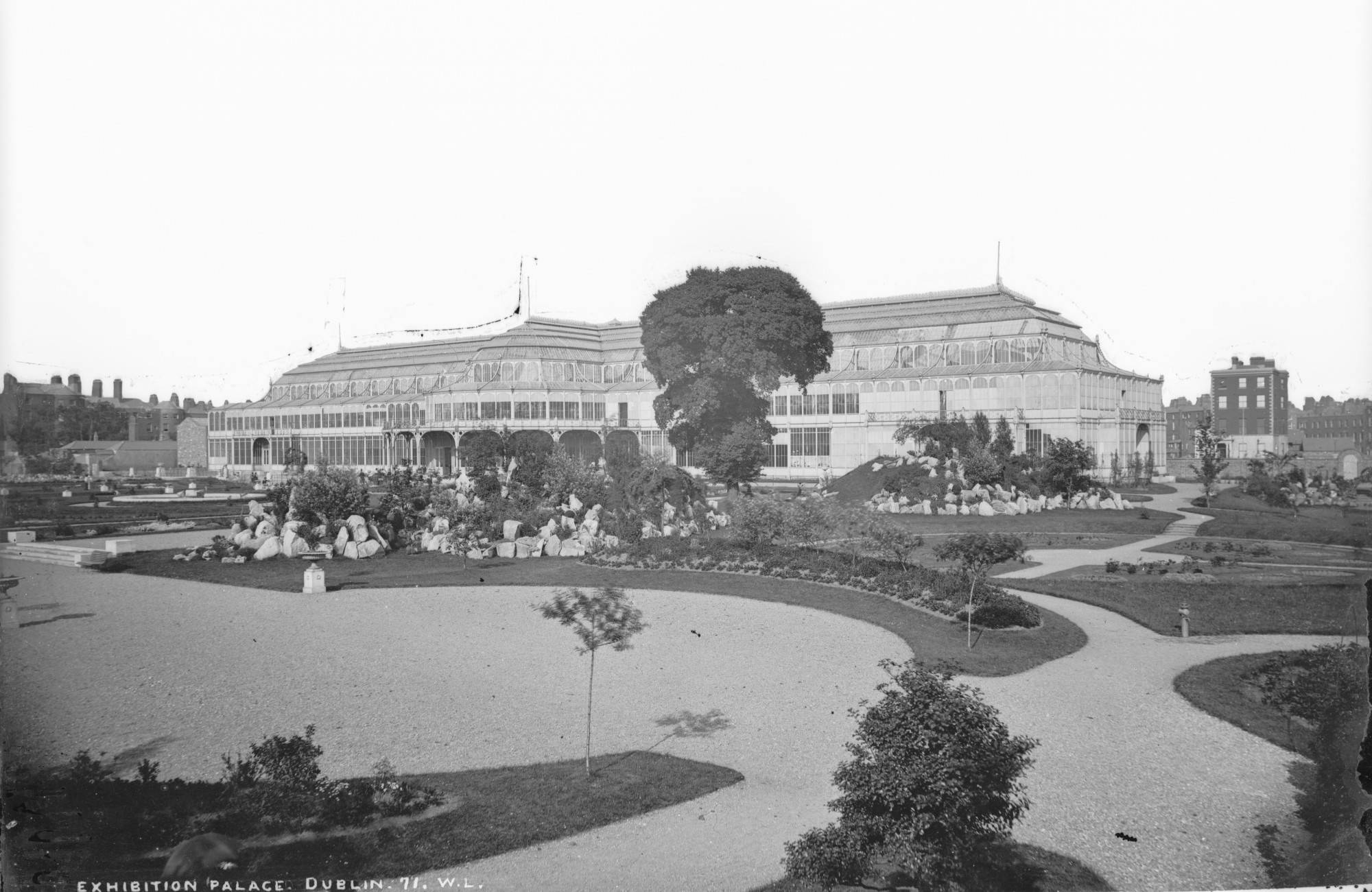 The Exhibition Palace and Garden, the Lawrence Collection. National Library of Ireland.